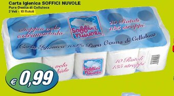 Prix Quality Soffici Nuvole Carta Igienica 10 rotoli offerta