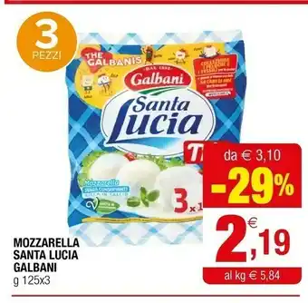 Iperal Mozzarella santa lucia 375 g(ml) offerta