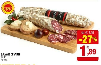 Iperal Salame di varzi dop offerta