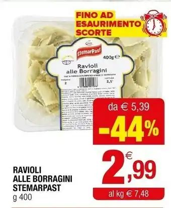 Stemarpast ravioli alle borragini