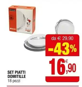 Iperal Set piatti domitille offerta
