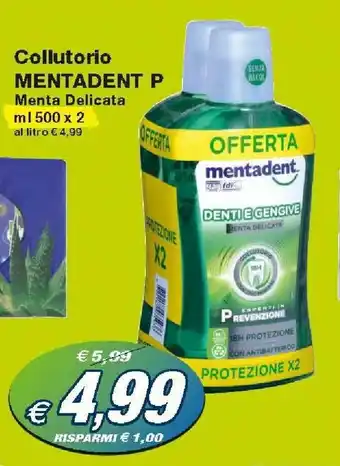 Prix Quality Mentadent P Collutorio 500ml x 2 offerta