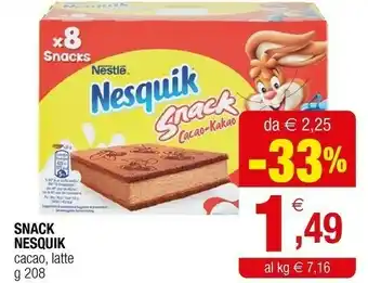 Iperal nesquik snack cacao-kakao 208 g(ml) offerta