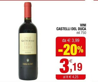 Iperal Castelli del duca vini offerta