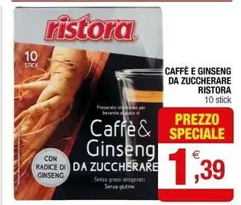 Iperal Ristora - caffè & ginseng da zuccherare senza glutine offerta
