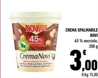 Conad Crema 45% nocciole 200 g(ml) offerta