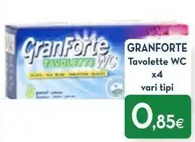 Proshop Granforte tavolette wc offerta