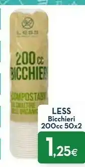 Proshop Less bicchieri 200 cc offerta