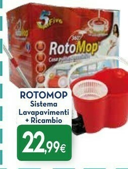 Proshop Rotomop sistema lavapavimenti + ricambio offerta