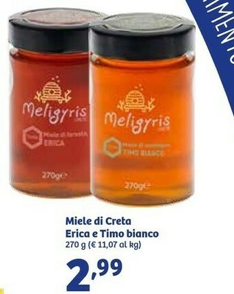 In'S Mercato Meligyris miele di creta erica e timo bianco offerta