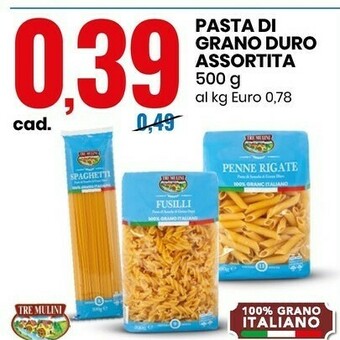 Eurospin Pasta di grano duro assortita offerta