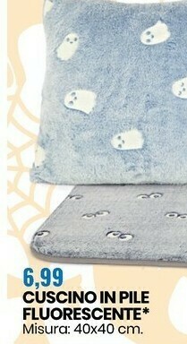 Eurospin Cuscino in pile fluorescente offerta