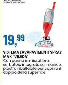 Eurospin Sistema lavapavimenti spray max offerta