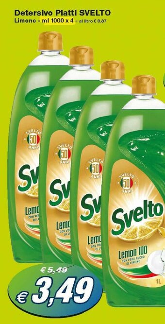 Svelto Detersivo Piatti 1000ml x 4