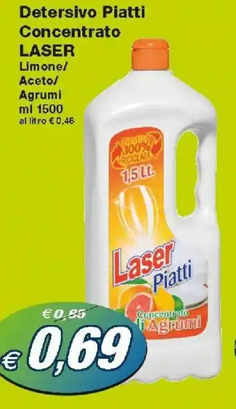 Prix Quality Laser Detersivo Piatti Concentrato 1500ml offerta