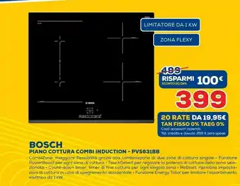 Euronics Serie 4 pvs631bb1e piano cottura nero incorporato a induzione 4 fornello(i) offerta