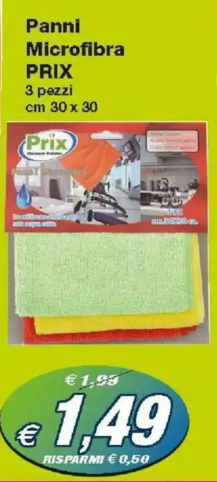 Prix Panni Microfibra 3 pezzi 30x30cm