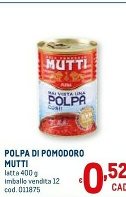 Metro Polpa di pomodoro 400 g(ml) offerta