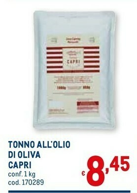 Metro Capri tonno all'olio di oliva offerta