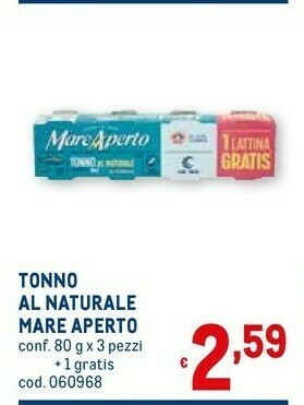 Metro Tonno al naturale offerta
