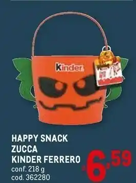 Metro Happy snack zucca kinder offerta
