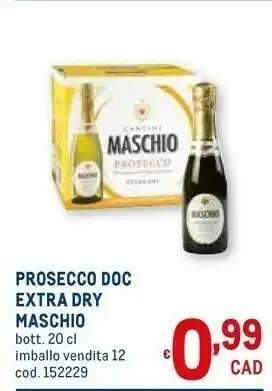 Metro Prosecco doc extra dry offerta