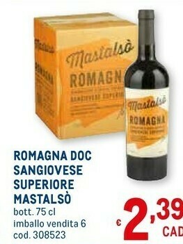 Metro Mastalsò romagna doc sangiovese superiore offerta