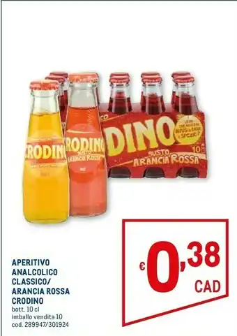 Metro Aperitivo analcolico classico crodino offerta