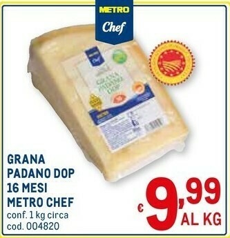 Metro Metro chef grana padano dop offerta