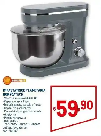 Horeca tech impastatrice planetaria