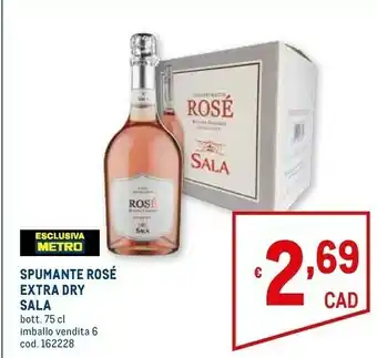 Metro Sala spumante rose extra dry offerta