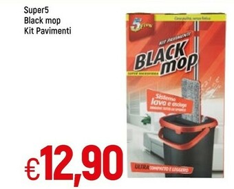 Famila Superstore Super5 black mop kit pavimenti offerta