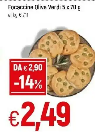 Famila Superstore Focaccine olive verdi offerta