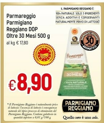 Famila Superstore Parmigiano reggiano 30 mesi 500 g(ml) offerta
