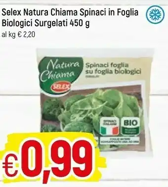 Famila Superstore Natura chiama spinaci in foglia biologici 450 g offerta