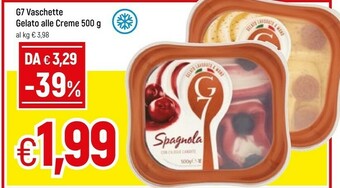 Famila Superstore G7 vaschette gelato alle creme offerta