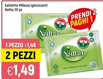 Natha salviette milleusi igienizzanti