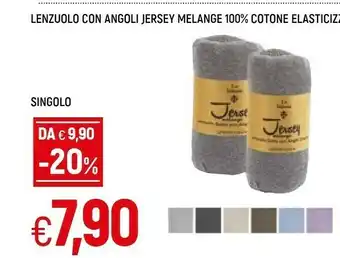 Lenzuolo con angoli melange 100% cotone elasticizzato