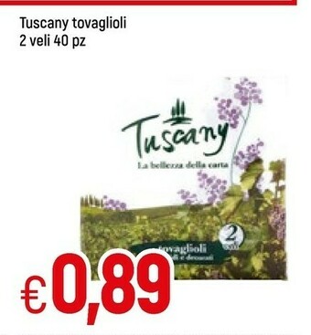 Tuscany tovaglioli 2 veli 40 pz