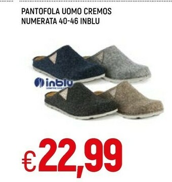 Famila Superstore Inblu pantofola uomo cremos numerata 40-46 offerta