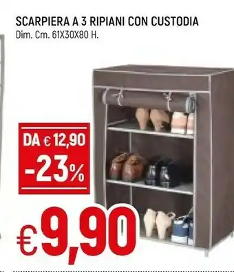 Famila Superstore Scarpiera a 3 ripiani con custodia offerta