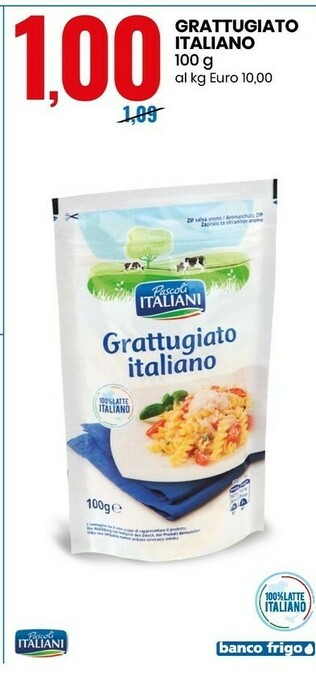 Eurospin Grattugiato italiano 100 g(ml) offerta