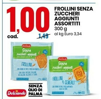 Eurospin Frollini senza zuccheri aggiunti assortiti offerta