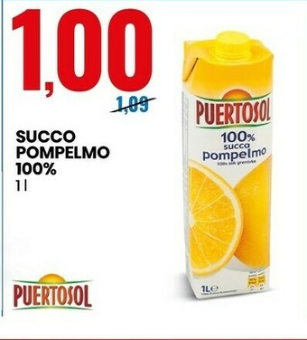 Eurospin 100% succo pompelmo 1000 g(ml) offerta
