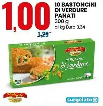 Eurospin 10 bastoncini di verdure panati offerta