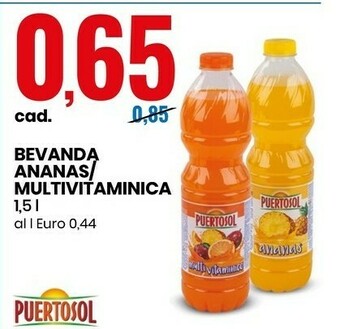 Eurospin Bevanda ananas/ multivitaminica offerta