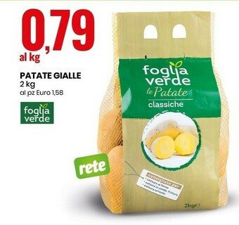 Eurospin Foglia verde patate gialle offerta
