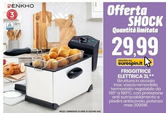 Eurospin Enkho friggitrice elettrica 3l offerta