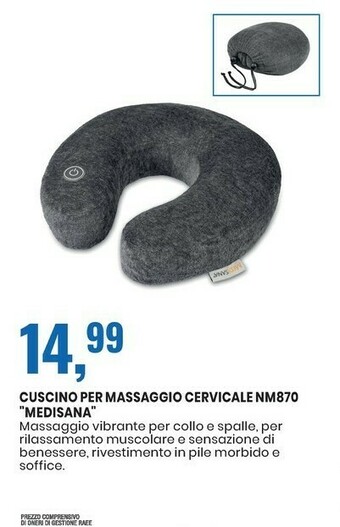 Eurospin Cuscino per massaggio cervicale nm870 offerta