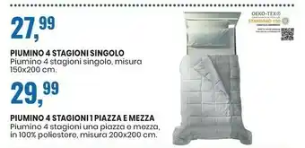 Eurospin Piumino 4 stagioni singolo offerta